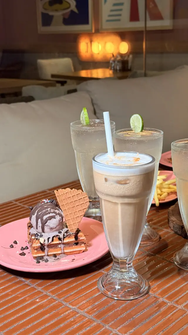 Cold coffee and lemonades